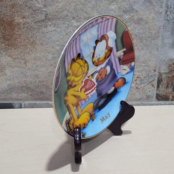 Garfield Calendar May Plate Jim Davis Plate No A 1444 Danbury Mint - Picture 11 of 14